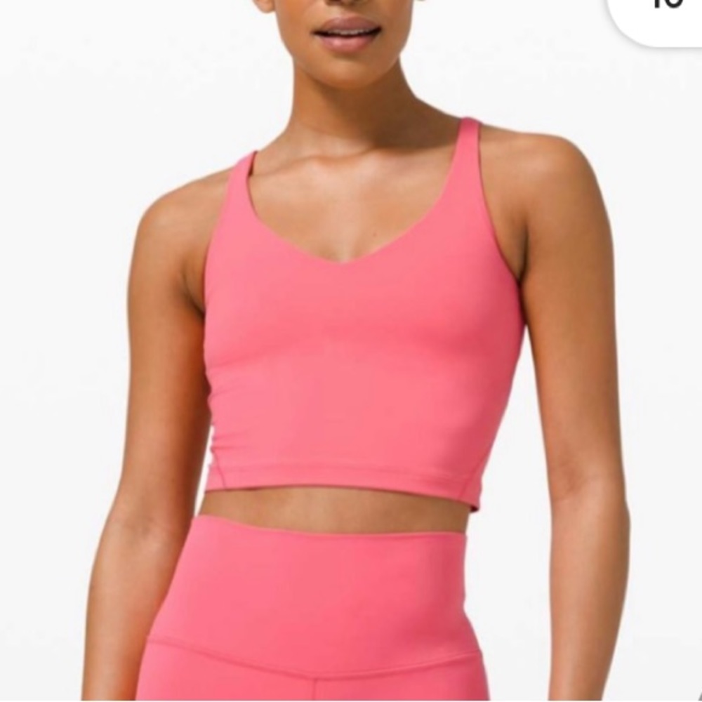 Lululemon Align Tank Nulu Hot Pink Guava Pink Crop Top Sports Bra